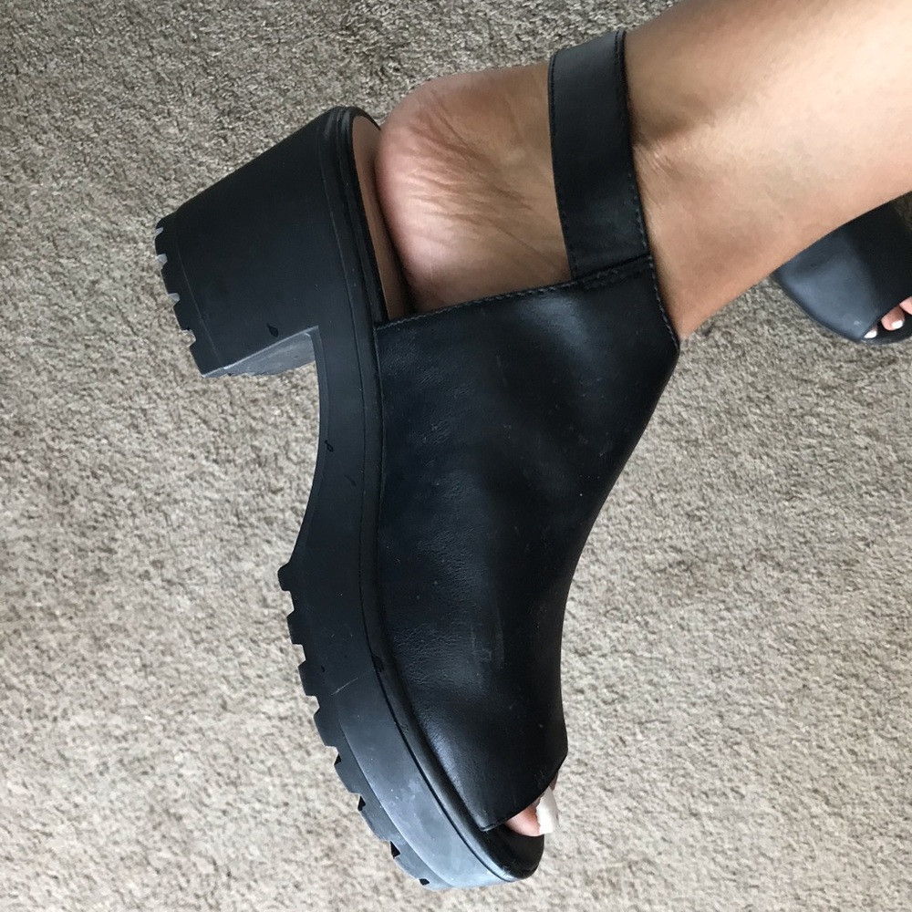 TopShop Black Platform Booties